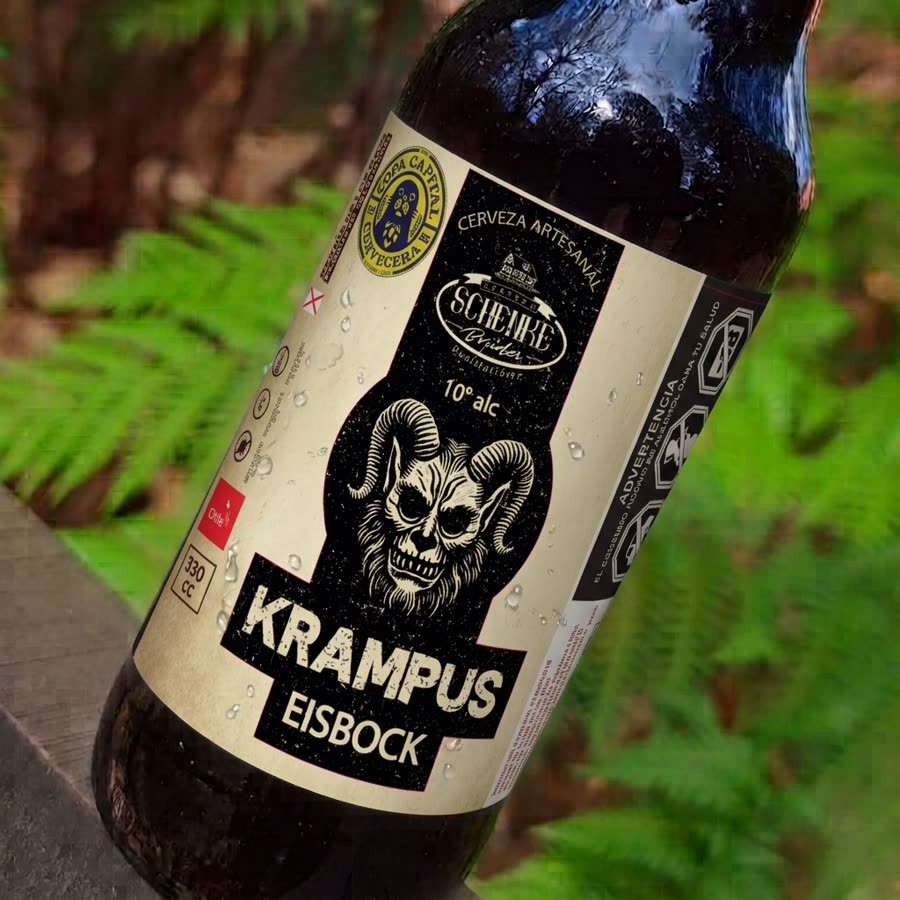 Botella de Krampus Eisbock, estilo Eisbock