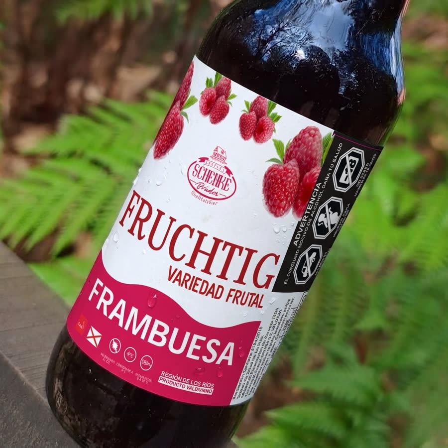 Botella de Krampus Fruchtig Frambuesa, estilo Cerveza Frutal