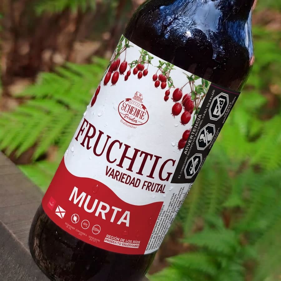Botella de Krampus Fruchtig Murta, estilo Cerveza Frutal